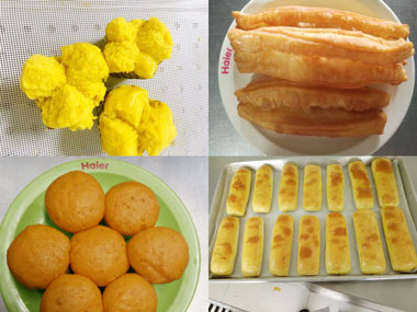 根據視頻學習餐廳制作的面點花樣